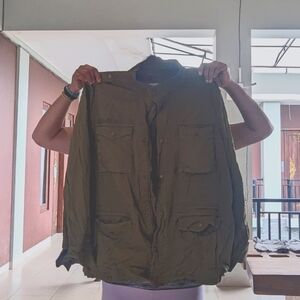 Gap Olive Green Military Jacket Large